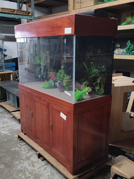 AQUA VIM 162g Solid Wood Starview Low-iron Aquarium (w/ Stand & Canopy) in PREMIUM CHERRY